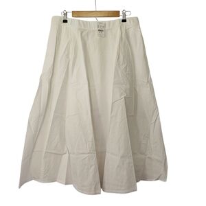 Bright White J. Crew Classic A-Line Skirt SIZE Large